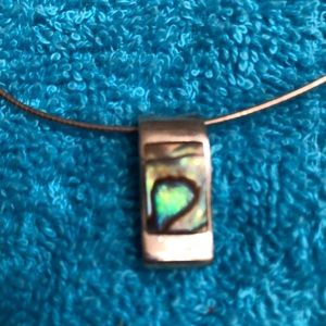 Abalonian shell sterling silver necklace